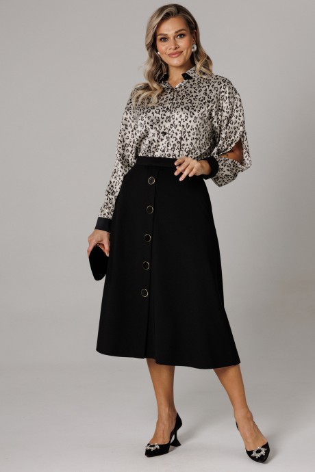 Костюм/комплект Anastasia м-1306 платина, черный размер 48-58 #4