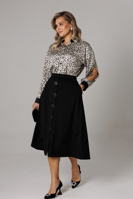 Костюм/комплект Anastasia м-1306 платина, черный размер 48-58 #7