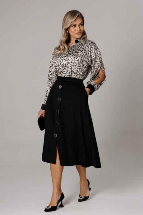 Костюм/комплект Anastasia м-1306 платина, черный размер 48-58 #8