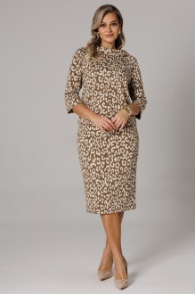 Костюм/комплект Anastasia м-1303 кофейный, принт #1