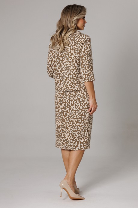 Костюм/комплект Anastasia м-1303 кофейный, принт размер 50-58 #9
