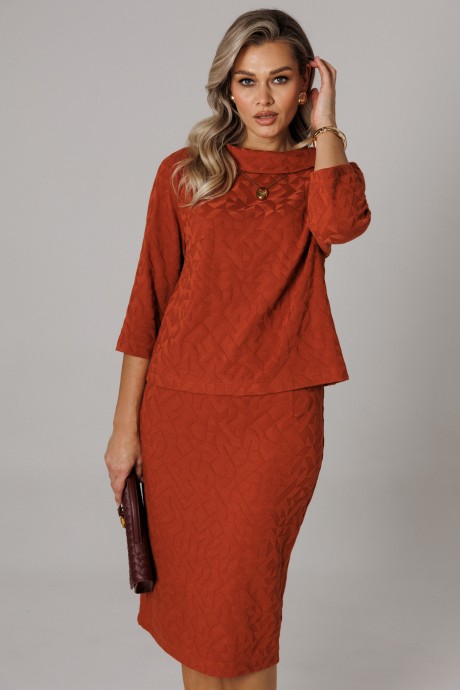 Костюм/комплект Anastasia м-1303 терракот размер 50-58 #6