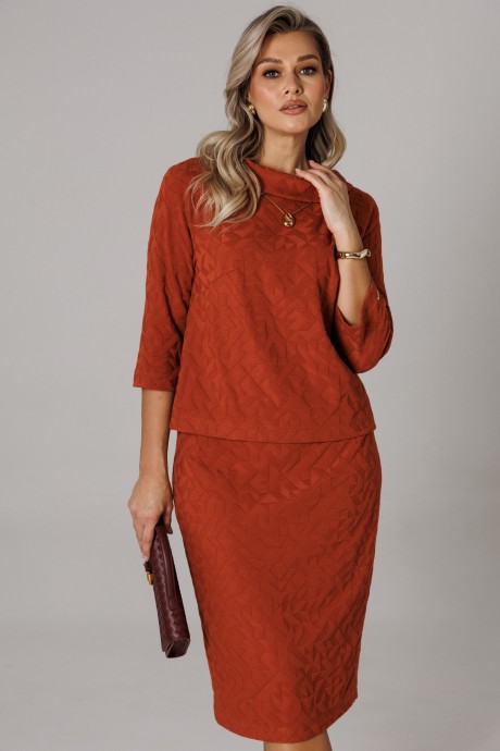 Костюм/комплект Anastasia м-1303 терракот размер 50-58 #7
