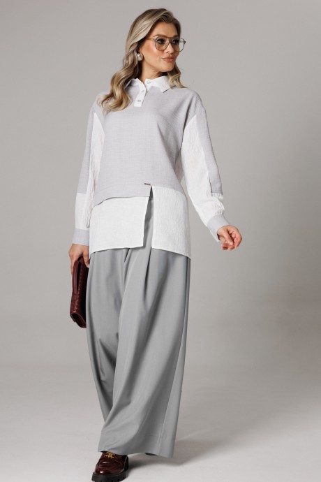 Костюм/комплект Anastasia м-1242 .2 французский серый размер 50-60 #4