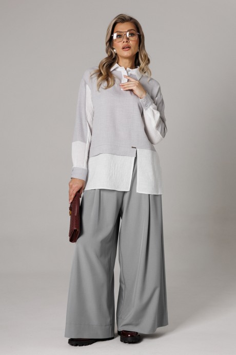 Костюм/комплект Anastasia м-1242 .2 французский серый размер 50-60 #5