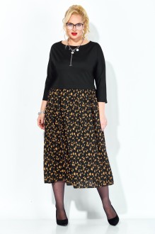 Платье Anastasia м-1309 Черный, принт