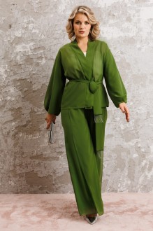 Брючный костюм Anastasia м-1063 .1 травяной зеленый