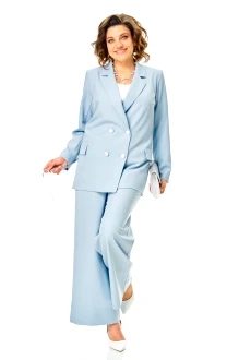 Брючный костюм Anastasia м-1337 холодный голубой
