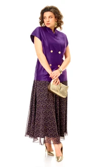 Юбочный костюм Anastasia м-1347 .2 фиолетовый