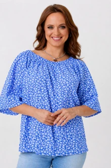 Блузка Anastasia м-1251 .1 голубая