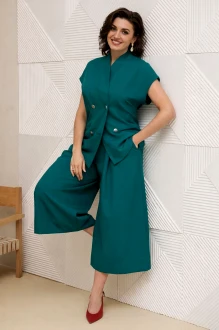 Брючный костюм Anastasia м-1330 изумрудный