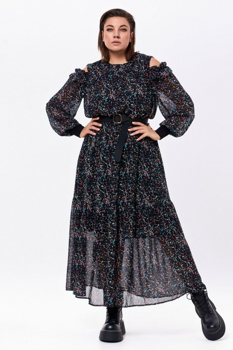 Платье Kavari 1067 черный размер 44-54 #6