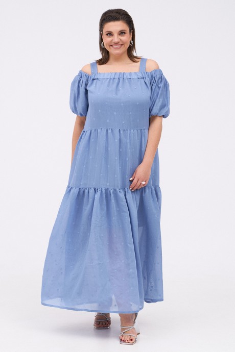 Платье Kavari 1084 голубой размер 50-60 #4