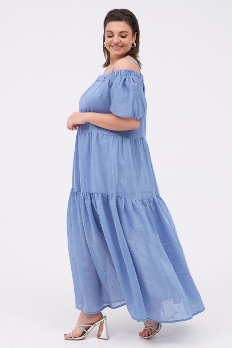 Платье Kavari 1084 голубой размер 50-60 #5