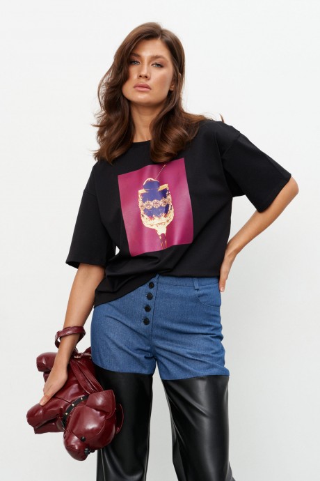 Футболка Kavari 4024 .1 черный размер 44-54 #1