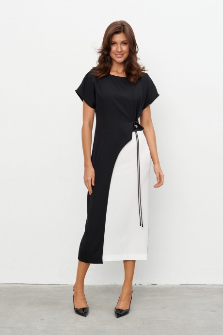 Платье Kavari 1134 черно-белый размер 46-56 #1