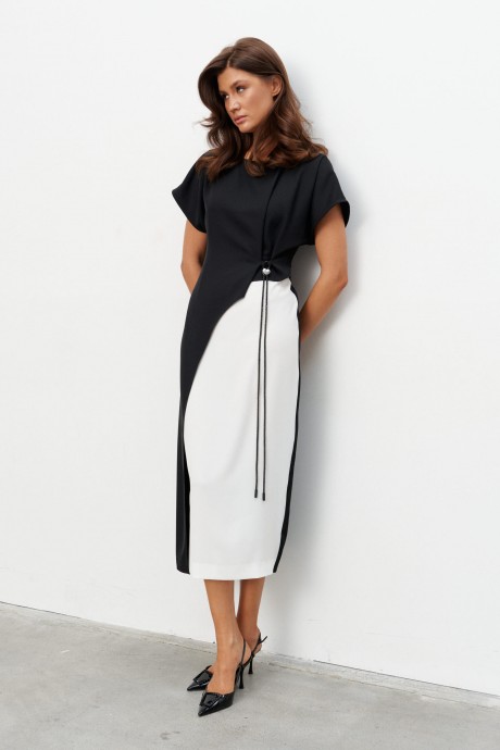 Платье Kavari 1134 черно-белый размер 46-56 #3