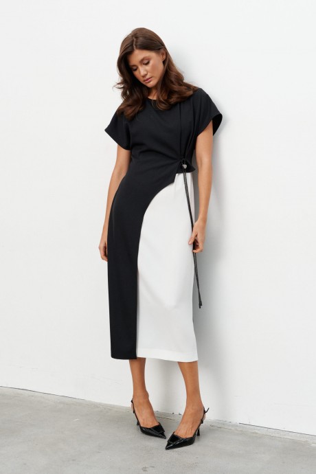 Платье Kavari 1134 черно-белый размер 46-56 #5