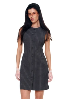 Платье Kavari 1103 .2 серый в полоску