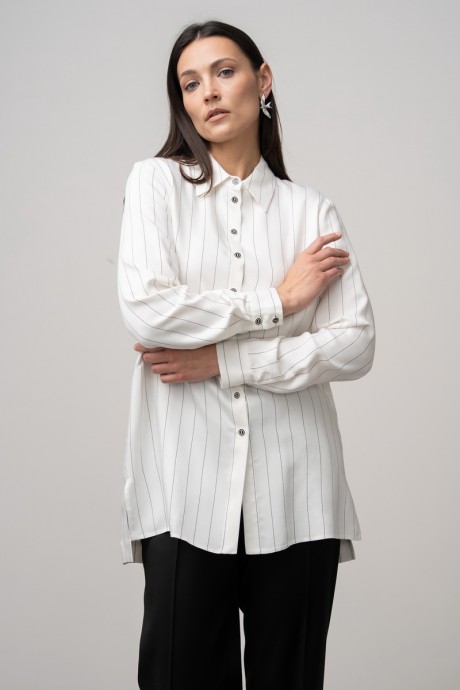 Блузка Центр Моды В-4102 белый в полоску размер 44-56 #4