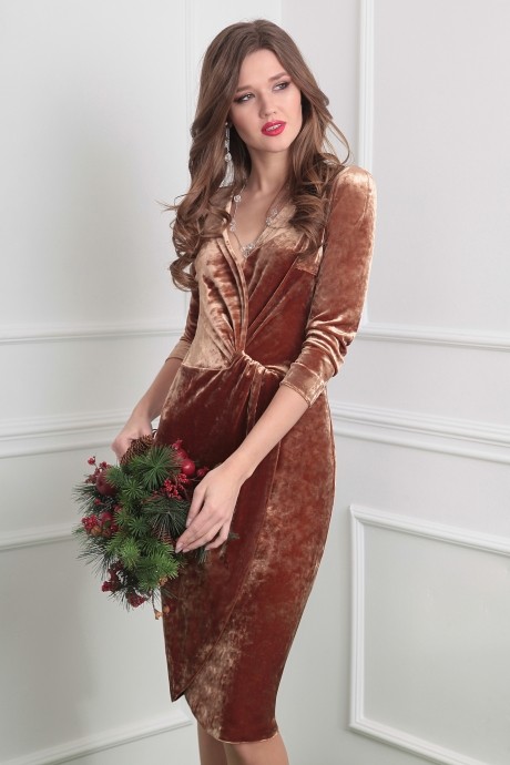Вечернее платье Мода Юрс 2320 золотисто-коричневый размер 44-48 #4