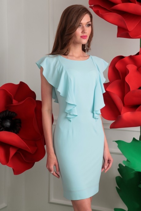 Вечернее платье Мода Юрс 2416 голубой размер 44-48 #4