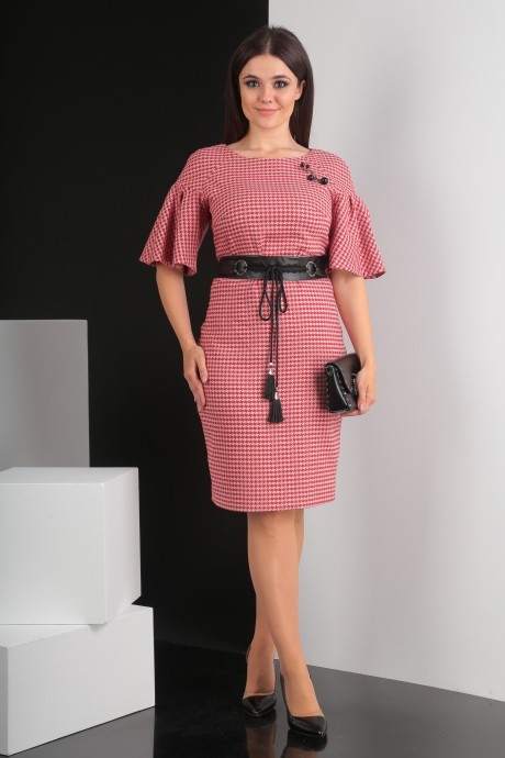 Платье Мода Юрс 2321 красный размер 46-50 #1