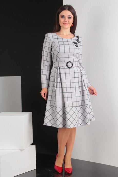 Платье Мода Юрс 2418 серый размер 48-52 #2
