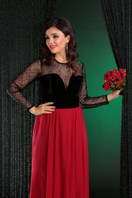 Вечернее платье Мода Юрс 2386 красный размер 42-46 #2