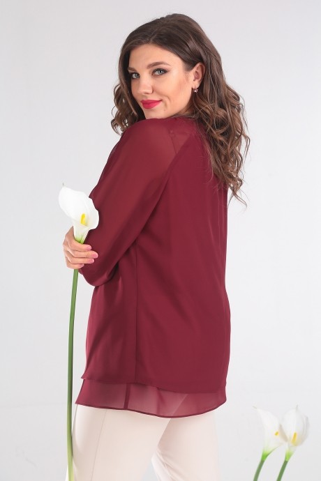 Блузка, туника, рубашка Мода Юрс 2359 винный размер 50-58 #4