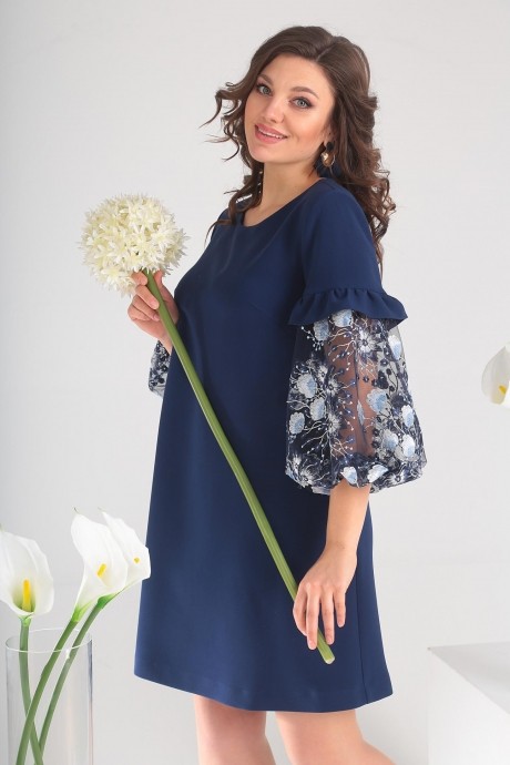 Платье Мода Юрс 2409 темно-синий размер 48-54 #1