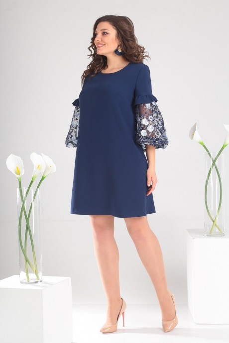 Платье Мода Юрс 2409 темно-синий размер 48-54 #3