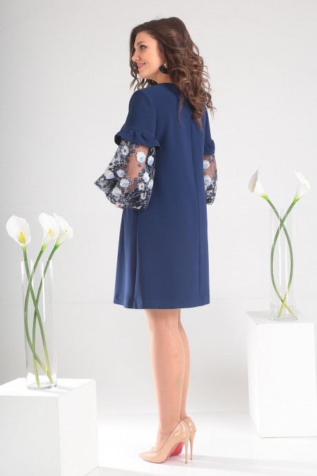 Платье Мода Юрс 2409 темно-синий размер 48-54 #5