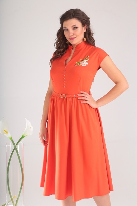 Платье Мода Юрс 2394 оранж размер 48-52 #3