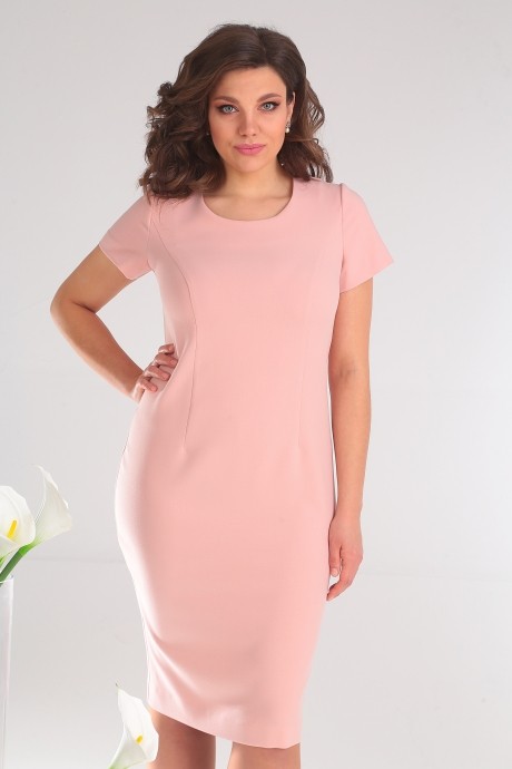 Платье Мода Юрс 2370 розовый размер 48-58 #5