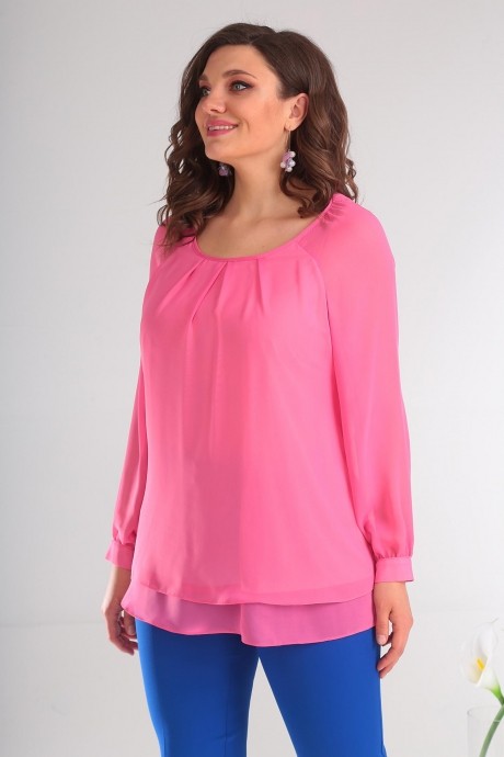 Блузка, туника, рубашка Мода Юрс 2359 розовый размер 50-58 #2