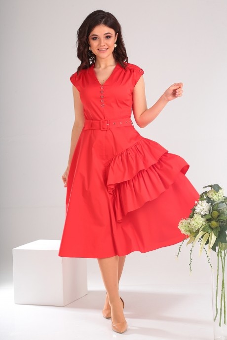 Платье Мода Юрс 2474 красный размер 48-52 #1
