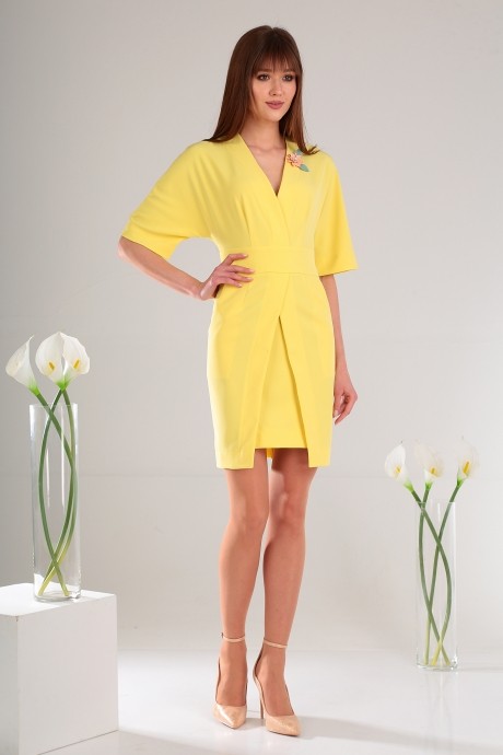 Вечернее платье Мода Юрс 2334 жёлтый размер 44-48 #1