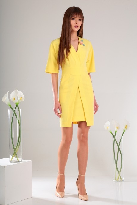 Вечернее платье Мода Юрс 2334 жёлтый размер 44-48 #2