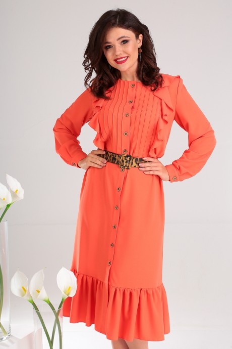 Платье Мода Юрс 2484 оранжевый размер 46-50 #2