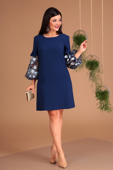 Вечернее платье Мода Юрс 2409 синий размер 48-54 #1