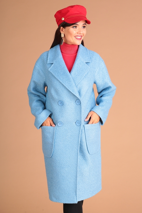 Пальто Мода Юрс 2499 голубой размер 50-54 #1
