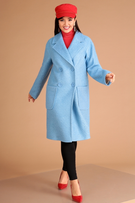 Пальто Мода Юрс 2499 голубой размер 50-54 #3