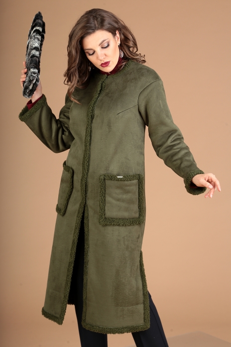 Пальто Мода Юрс 2498 -1 зелёный размер 48-54 #4