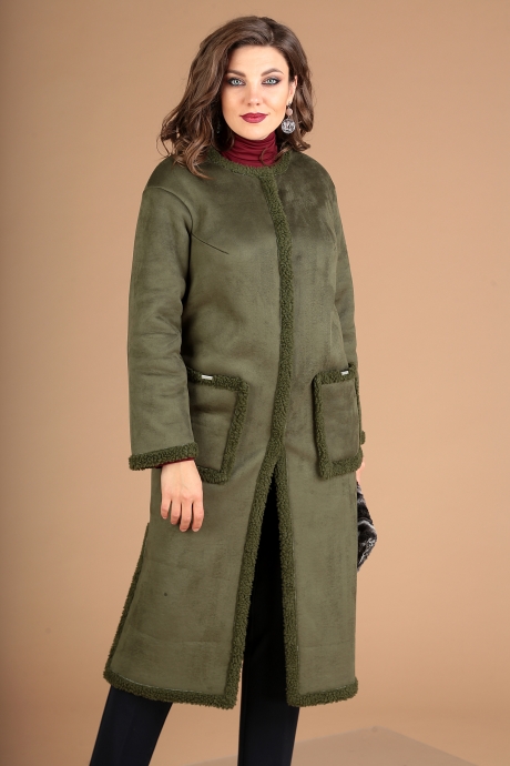 Пальто Мода Юрс 2498 -1 зелёный размер 48-54 #5