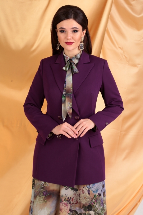 Жакет (пиджак) Мода Юрс 2523 фиолет размер 48-52 #1