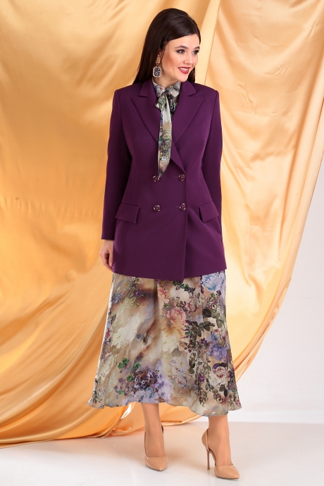 Жакет (пиджак) Мода Юрс 2523 фиолет размер 48-52 #2