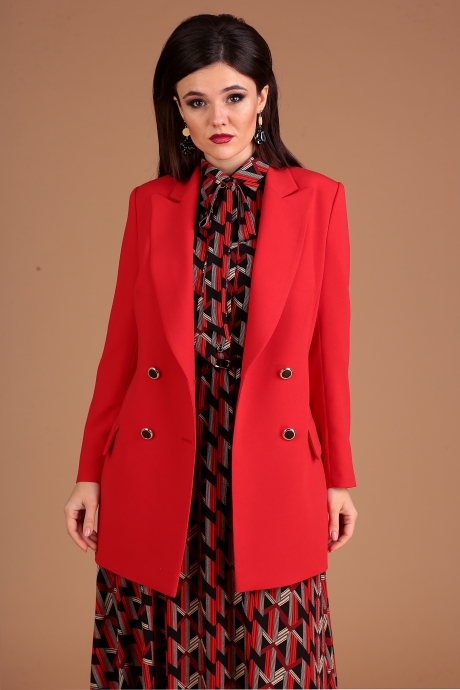 Жакет (пиджак) Мода Юрс 2523 красный размер 48-52 #2