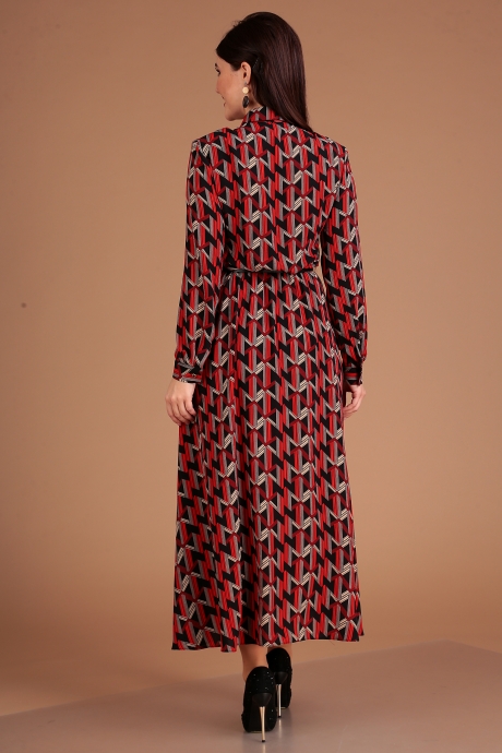 Платье Мода Юрс 2524 красный+беж размер 48-52 #2