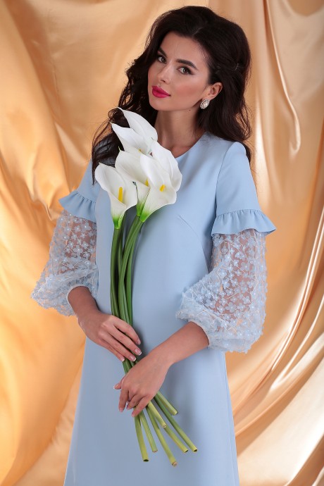 Вечернее платье Мода Юрс 2409 голубой размер 46-50 #4
